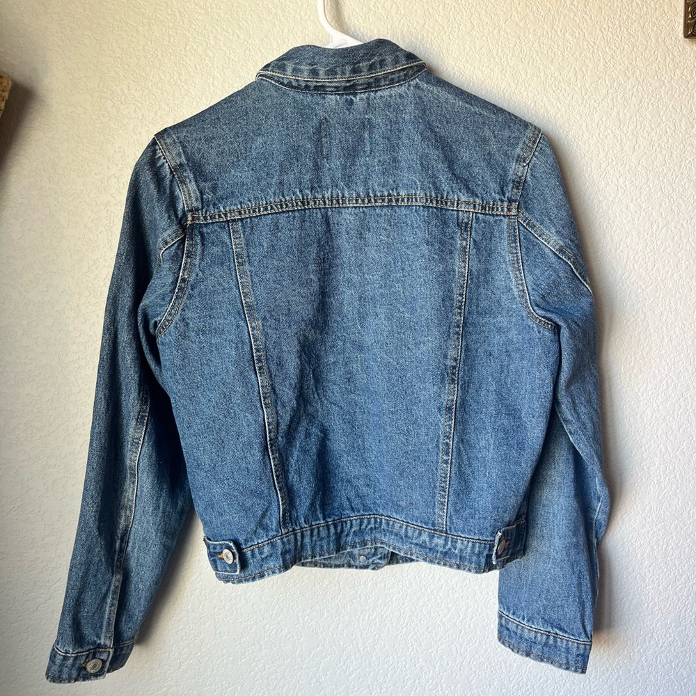 Love Tree Denim Blue Distressed Jean Jacket - Picture 2 of 3